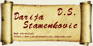 Darija Stamenković vizit kartica
